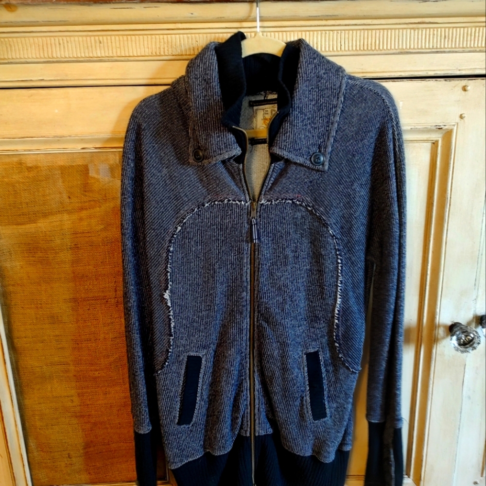 Free people dark blue jacket